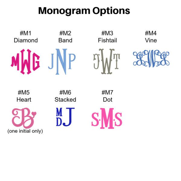 A bunch of different types of monogrammed items